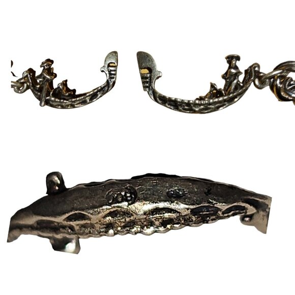 Vintage Monet Charm Bracelet With 11 Charms 800  Sterling 925 Silver 7" Marked - Picture 11 of 16